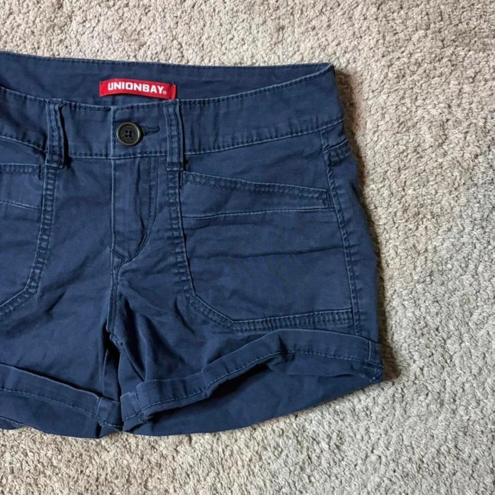 Unionbay micro shorts Size 3 y2k blue mini micro summer preppy